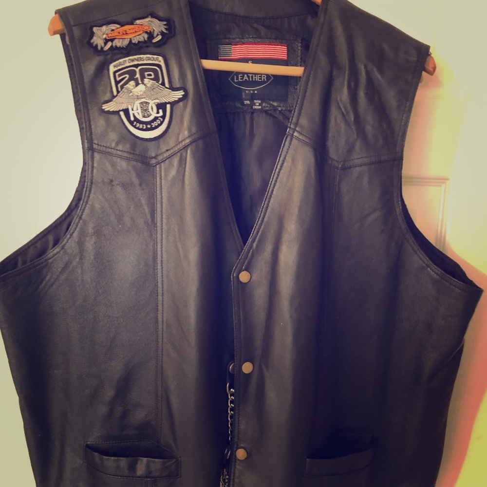 Men’s Harley Davidson leather vest